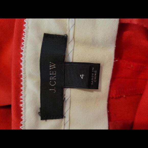 J CREW Size 4 red crop dress pants - Picture 3 of 5